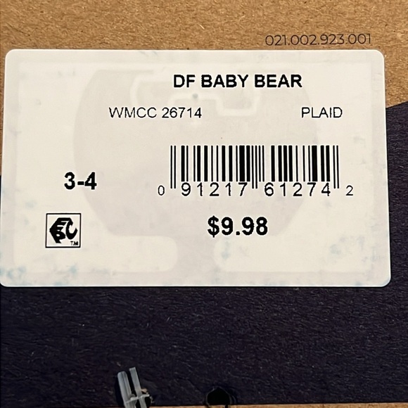 Dearfoams Bear Comfort Slippers, Size Baby - Picture 6 of 6